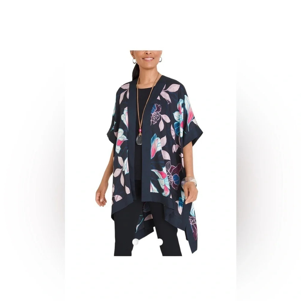 NWT Chico’s Scarf Front Kimono Jacket - Picture 2 of 8